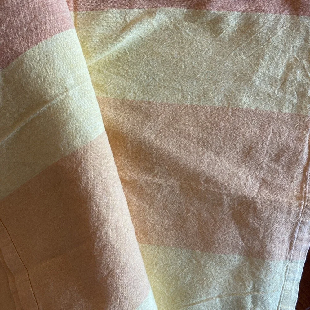 Crate and Barrel fractions‎ Napkins Spice 21 x 21 Set of 6 yellow orange cotton